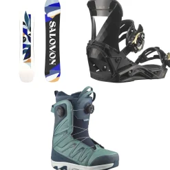 Salomon Rumble Fish Snowboard + Mirage Snowboard Bindings + Ivy BOA SJ Snowboard Boots - Women's 2025- Snowboards, Bindings & Boots|Snowboard Packages