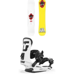 Salomon Sleepwalker Grom Snowboard + Union Cadet Pro Snowboard Bindings - Kids' 2025-Kids Kids Snowboard Packages|Snowboard Packages