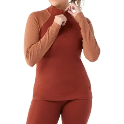 Smartwool Classic Thermal Merino Baselayer 1/4 Zip Top - Women's-Women Base Layers|Snow Clothing