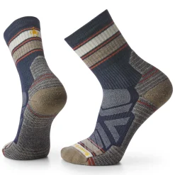 Smartwool Hike Light Cushion Striped Mid Crew Socks - Men's- Active Clothing