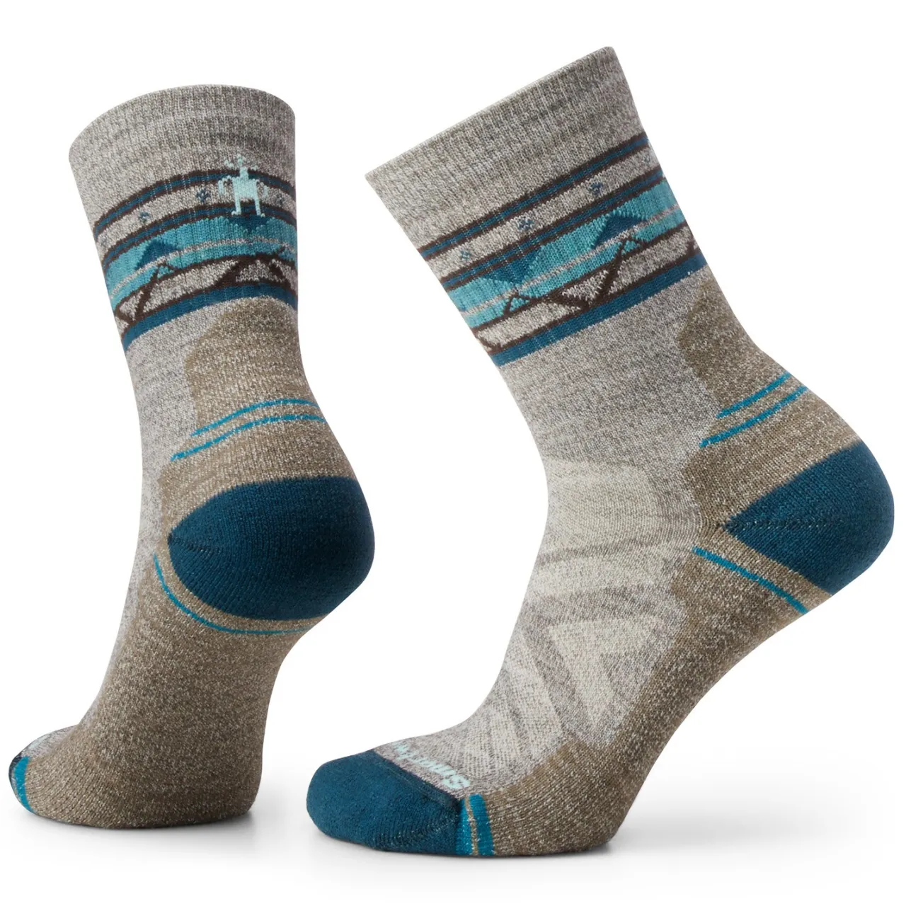 Smartwool Hike Light Cushion Zig Zag Valley Mid Crew Socks - Women's-Women Active Clothing