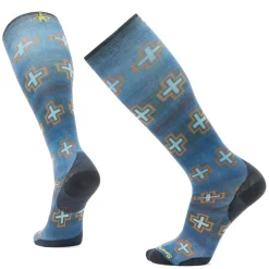Smartwool Zero Cushion Paths Crossed Print OTC Socks- Socks|Ski Socks