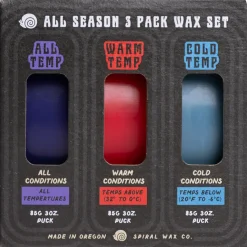 Spiral Wax Co. Wizard 3 Pack Warm/All/Cold Wax- Wax, Tuning & Tools|Wax, Tuning & Tools