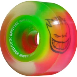 Spitfire 90a Neon Pink/Green Sapphire Skateboard Wheels- Wheels