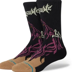 Stance Welcome Skelly Crew Socks-Women Socks|Socks