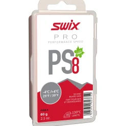 SWIX PS8 Red -4°C/4°C 60g Wax- Wax, Tuning & Tools|Wax, Tuning & Tools