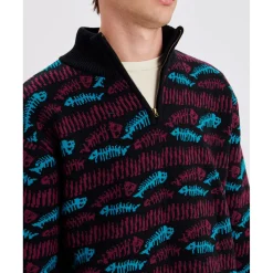 The Critical Slide Society Boneyard 1/4 Zip Knit - Men's- Casual Clothing|Sweatshirts & Fleece