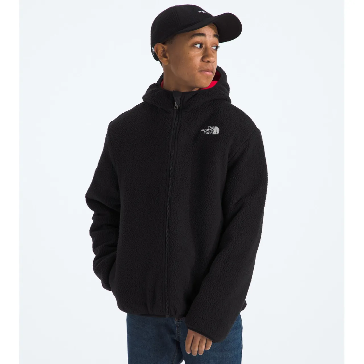 The North Face Reversible Shasta Full Zip Hooded Jacket - Boys'-Kids Boys Snow Clothing|Kids Snow Clothing