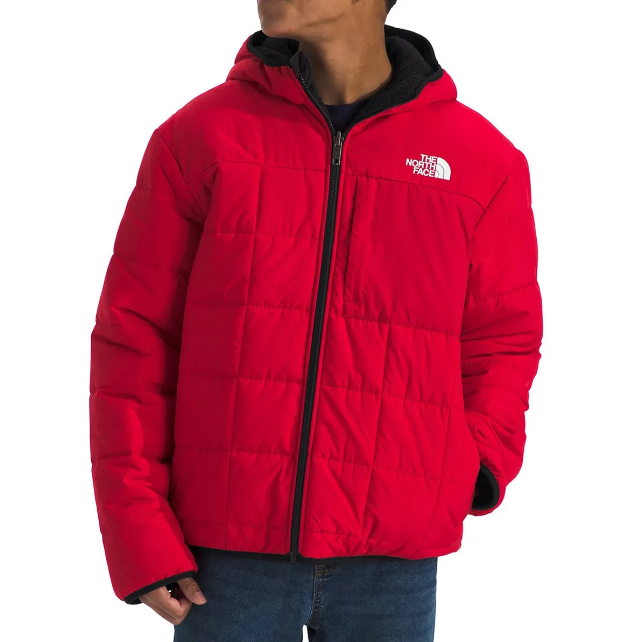 The North Face Reversible Shasta Full Zip Hooded Jacket - Boys'-Kids Boys Snow Clothing|Kids Snow Clothing
