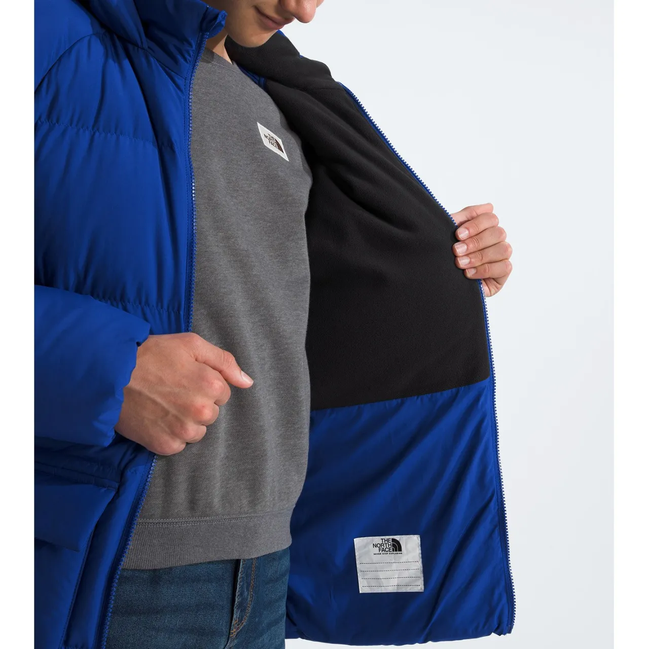 The North Face Teen North Down Fleece-Lined Short Parka - Kids'-Kids Kids Clothing|Kids Jackets