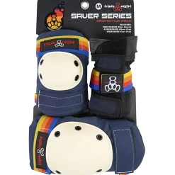 Triple 8 Saver Series Color Collection Skateboard Pad Set- Pad Sets