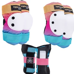 Triple 8 Saver Series Color Collection Skateboard Pad Set- Pad Sets