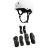 Triple 8 Sweatsaver w/ Liner Skateboard Helmet + Saver Series High Impact Adult Skateboard Pad Set- Helmets|Helmets
