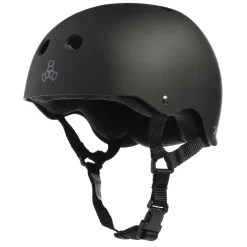 Triple 8 Sweatsaver w/ Liner Skateboard Helmet + Saver Series High Impact Adult Skateboard Pad Set- Helmets|Helmets