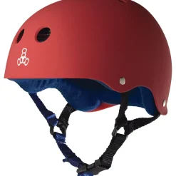 Triple 8 Sweatsaver w/ Liner Skateboard Helmet + Saver Series High Impact Adult Skateboard Pad Set- Helmets|Helmets