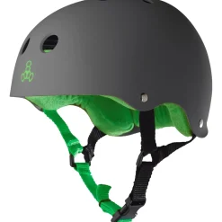 Triple 8 Sweatsaver w/ Liner Skateboard Helmet + Saver Series High Impact Adult Skateboard Pad Set- Helmets|Helmets