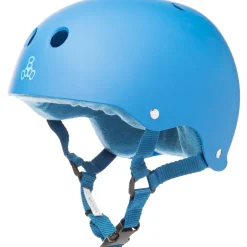 Triple 8 Sweatsaver w/ Liner Skateboard Helmet + Saver Series High Impact Adult Skateboard Pad Set- Helmets|Helmets