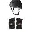 Triple 8 The Certified Sweatsaver Skateboard Helmet + Wristsaver Slide On Wrist Guards- Helmets|Helmets