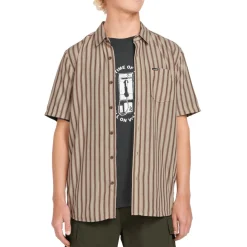 Volcom Arvostripe Woven Short-Sleeve Shirt - Men's- Casual Clothing|Shirts