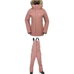 Volcom Shadow Insulated Jacket + Swift Bibs - Women's 2024-Women Snow Clothing|Jacket & Pant Sets