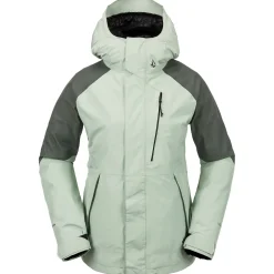 Volcom V.CO Aris GORE-TEX Jacket + Creston 3D Stretch Bibs - Women's 2024-Women Snow Clothing|Jacket & Pant Sets