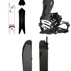 Weston Japow Splitboard + Karakoram Ultra Ranger + Split Interface Splitboard Bindings + Smart Skins 2025- Splitboard Packages|Backcountry Snowboarding