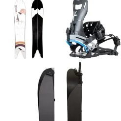 Weston Japow Splitboard + Karakoram Nomad + Split Interface Splitboard Bindings + Smart Skins 2025- Splitboard Packages|Backcountry Snowboarding