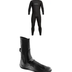 XCEL 5/4 Axis Back Zip Wetsuit + 5mm Axis Round Toe Wetsuit Boots- Wetsuit Kits