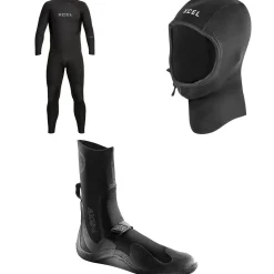 XCEL 4/3 Axis Back Zip Wetsuit + 2mm Axis Wetsuit Hood + 3mm Axis Round Toe Wetsuit Boots- Wetsuit Kits