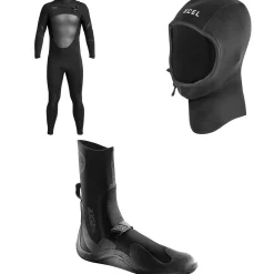 XCEL 4/3 Axis X Wetsuit + 2mm Axis Wetsuit Hood + 3mm Axis Round Toe Wetsuit Boots- Wetsuit Kits