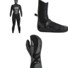 XCEL 5/4 Infiniti Hooded Wetsuit - Women's + 5mm Infiniti Round Toe Wetsuit Boots + 5mm Infiniti Wetsuit Mittens- Wetsuit Kits